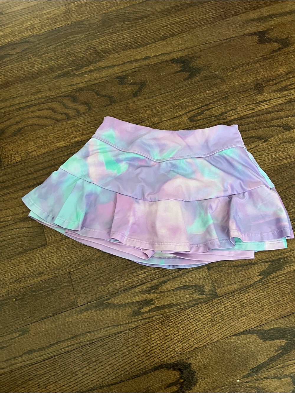 all in motion Pastel Tie-Dye Ruffle Skater Skirt - Pink, Mint, Lavender